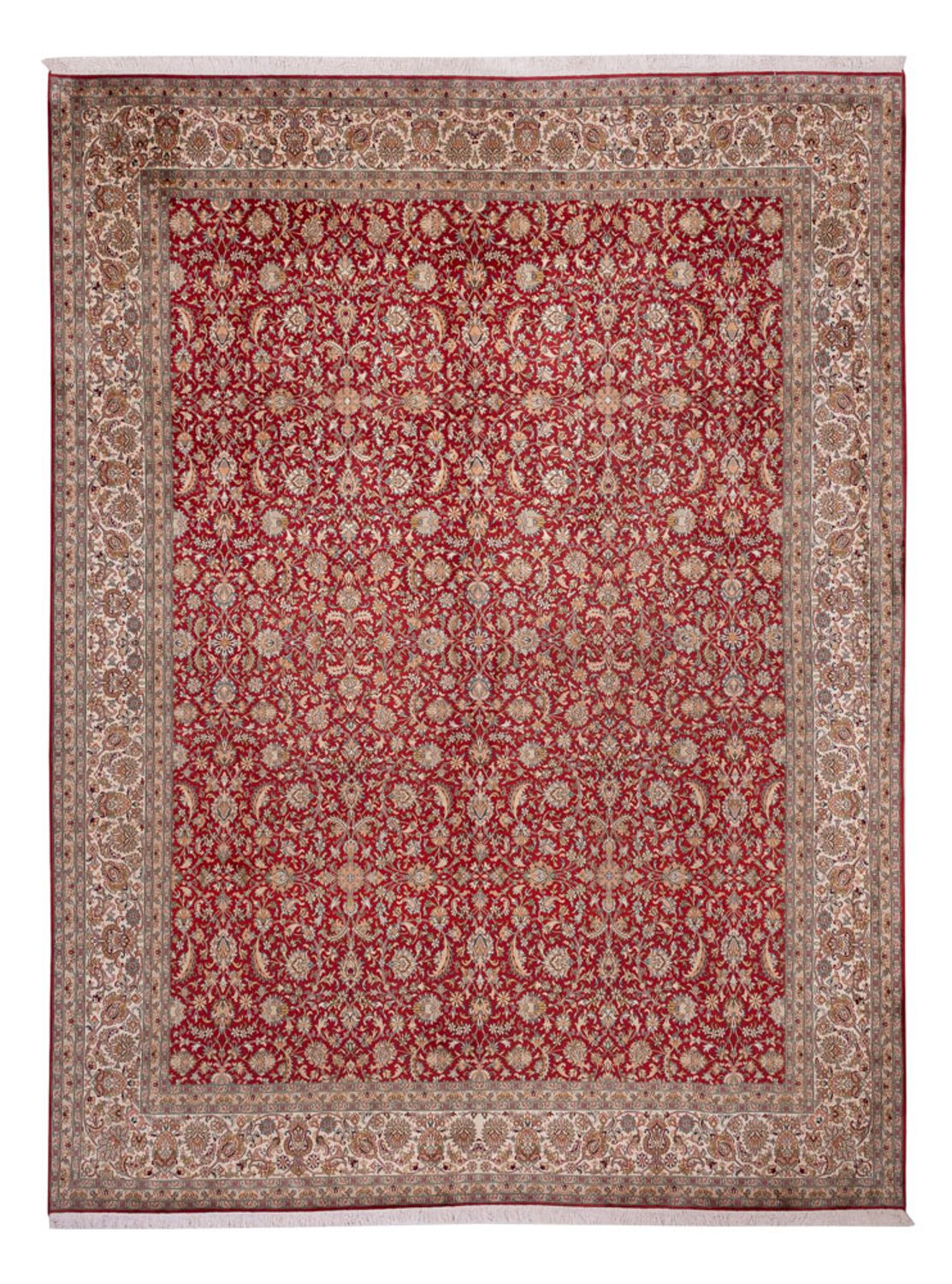 Sidenmatta - Kashmir Silk - 369 x 279 cm - röd