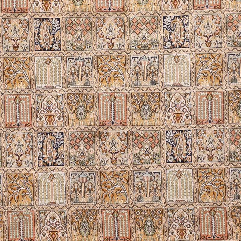 Sidenmatta - Kashmir Silk - 330 x 246 cm - mörk beige