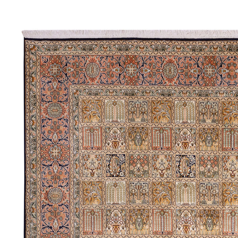 Sidenmatta - Kashmir Silk - 330 x 246 cm - mörk beige