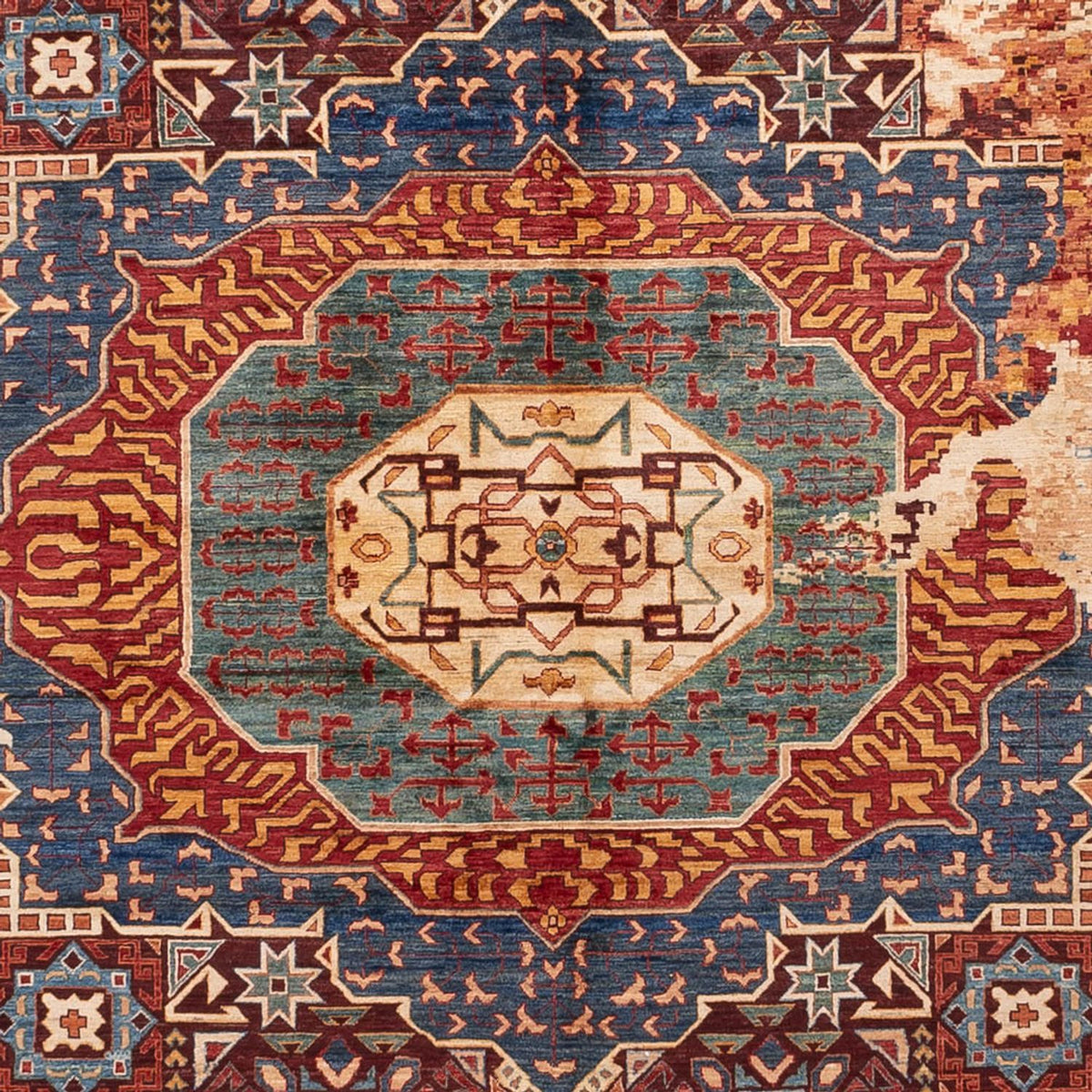 Designermatta - 396 x 303 cm - flerfärgad