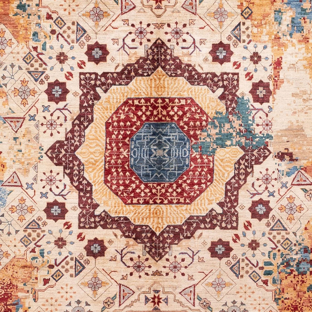 Designermatta - 396 x 301 cm - flerfärgad