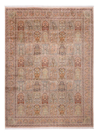Sidenmatta - Kashmir Silk - 403 x 298 cm - mörk beige