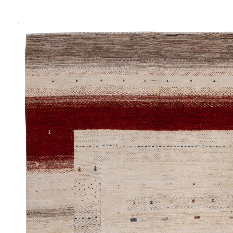 Gabbeh Teppich - Loribaft Indus - 357 x 244 cm - beige