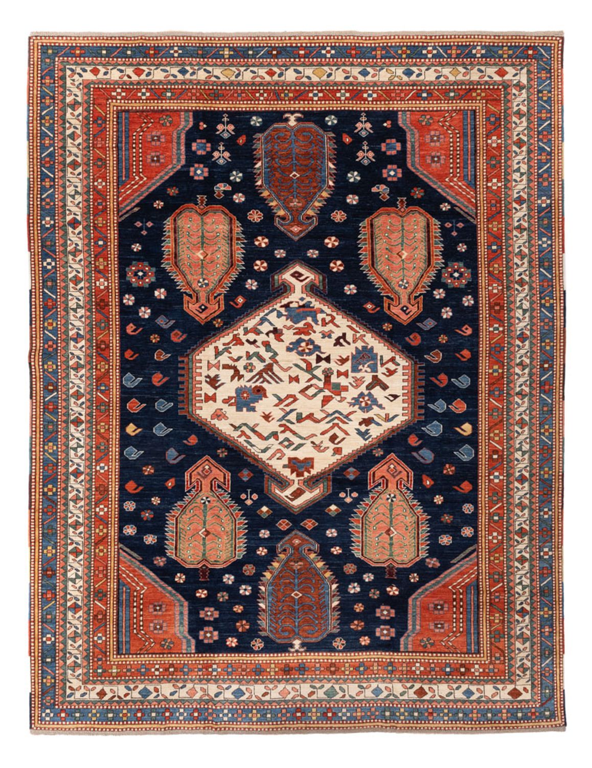Ziegler Carpet - Kazak - 367 x 270 cm - mörkblå