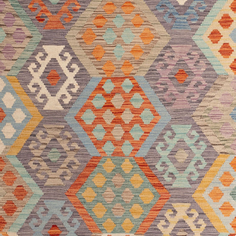 Kelim Carpet - Splash - 294 x 252 cm - flerfärgad