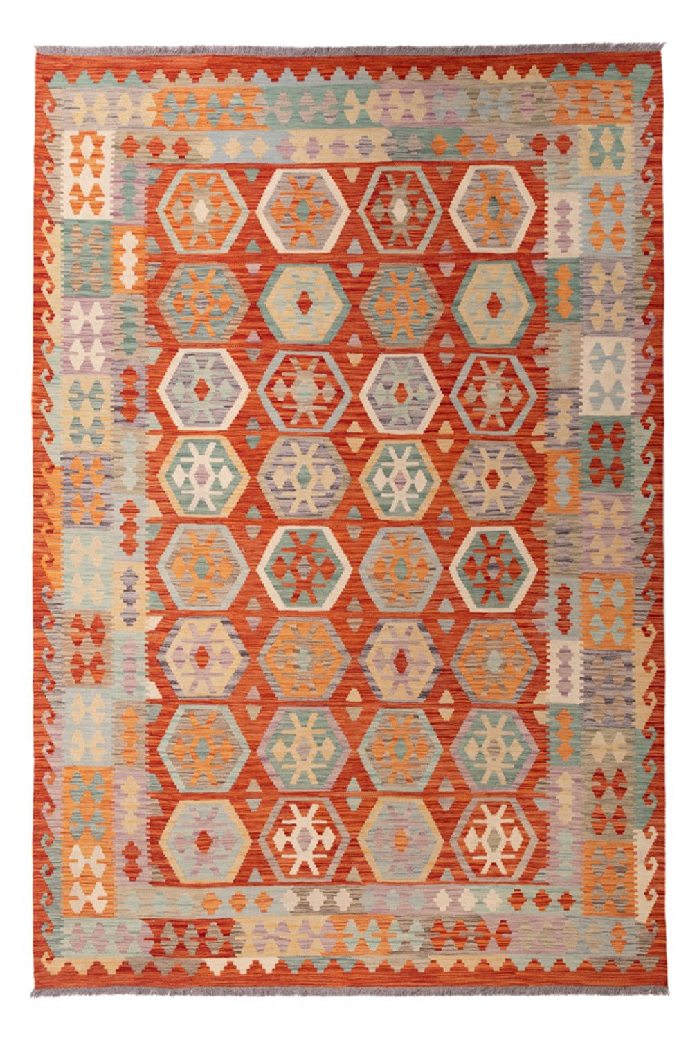 Kelim Carpet - Splash - 298 x 206 cm - flerfärgad