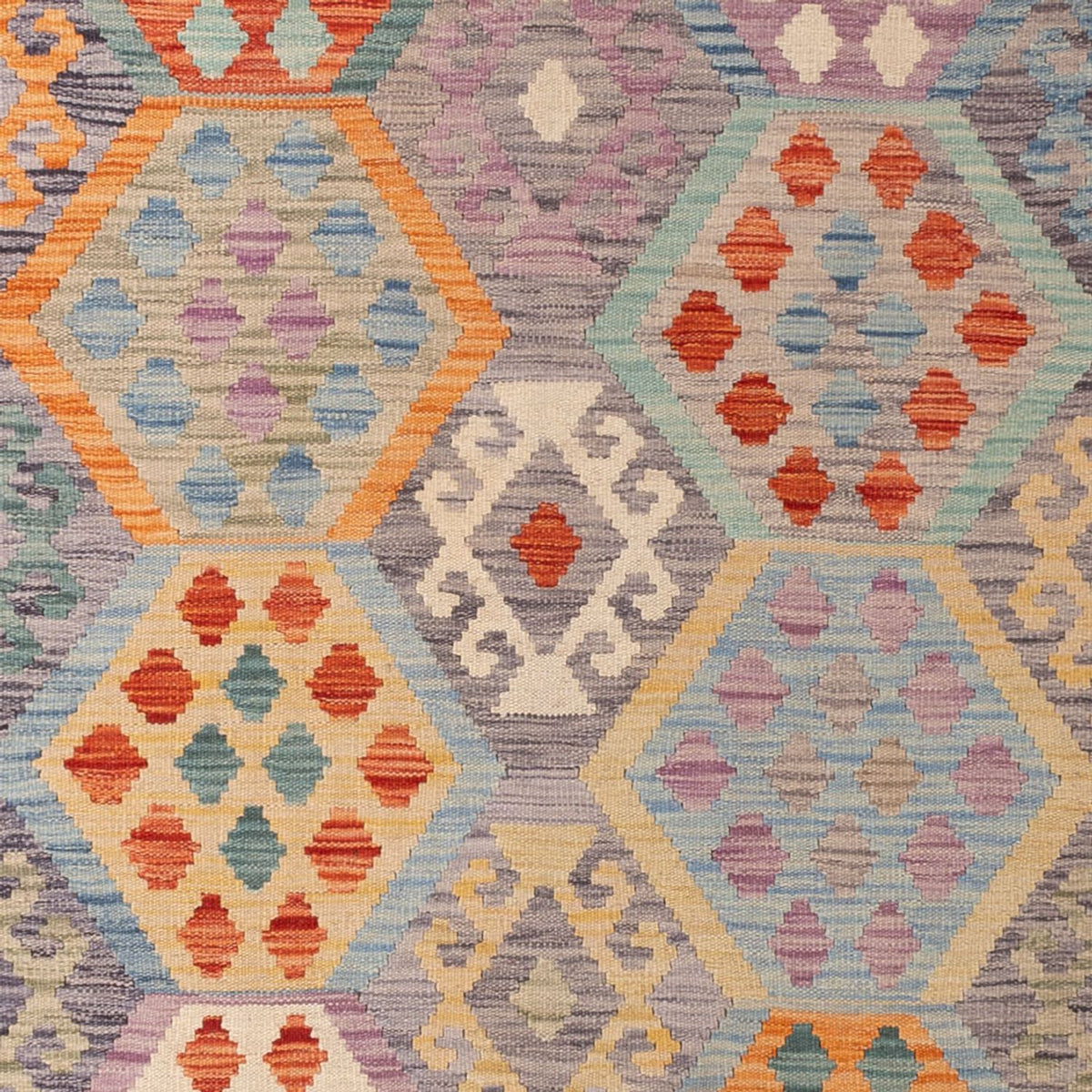 Kelim Carpet - Splash - 293 x 193 cm - flerfärgad