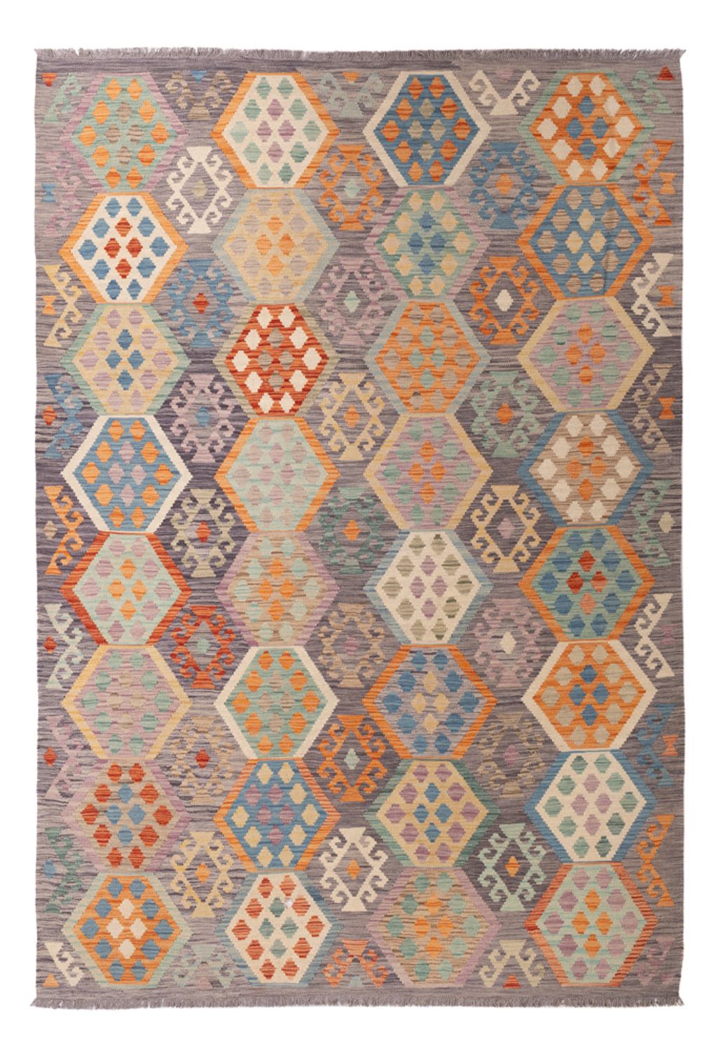 Kelim Carpet - Splash - 297 x 204 cm - flerfärgad