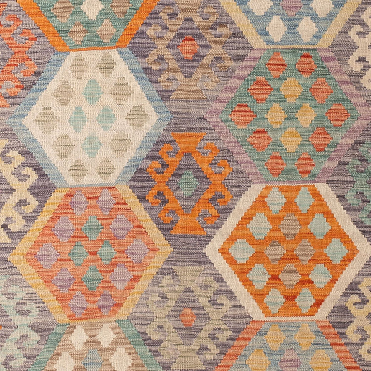 Kelim Carpet - Splash - 298 x 199 cm - flerfärgad