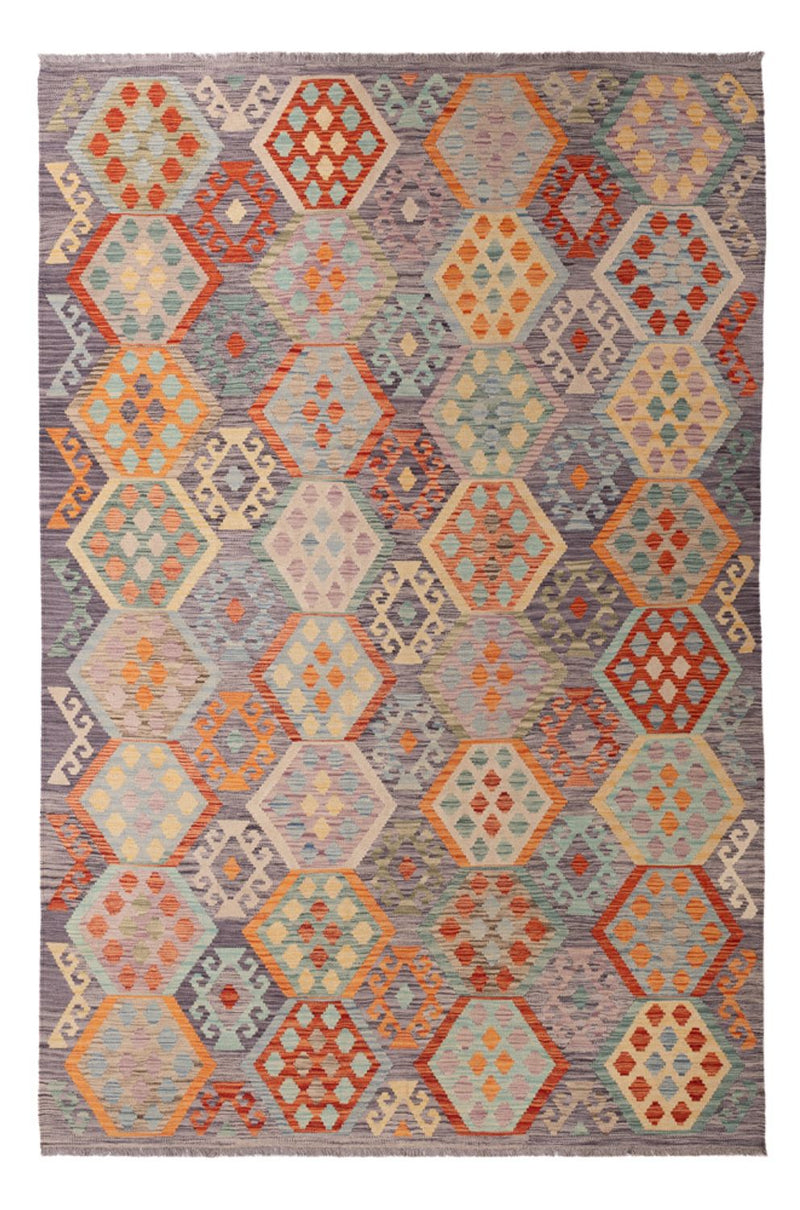 Kelim Carpet - Splash - 300 x 202 cm - flerfärgad