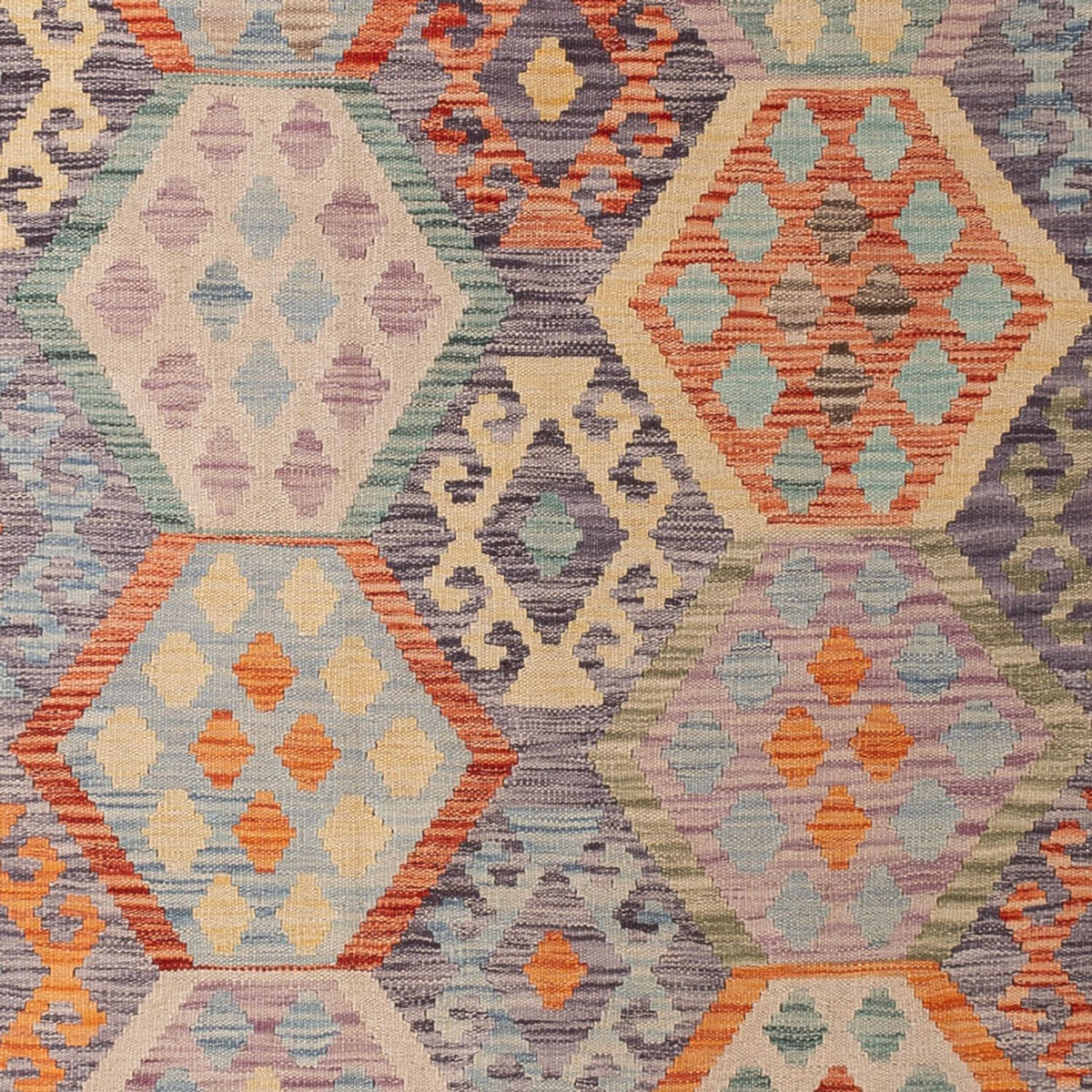 Kelim Carpet - Splash - 300 x 202 cm - flerfärgad