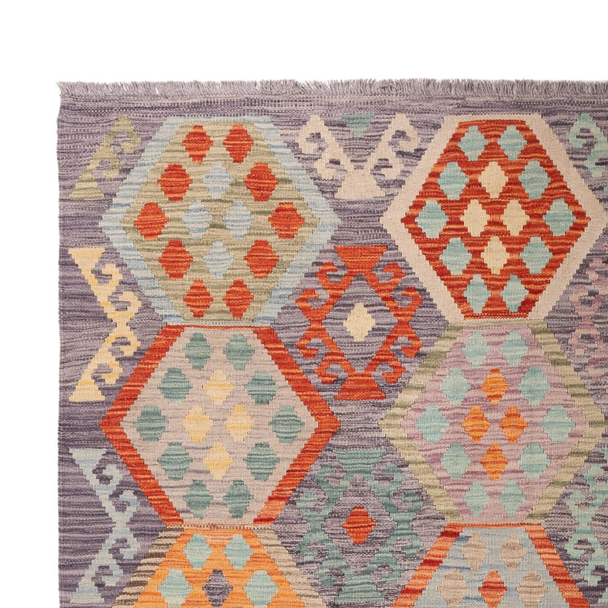 Kelim Carpet - Splash - 300 x 202 cm - flerfärgad