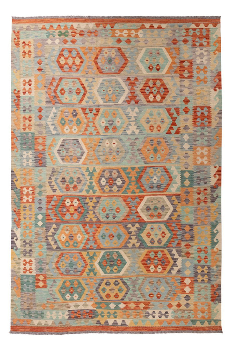 Kelim Carpet - Splash - 300 x 203 cm - flerfärgad