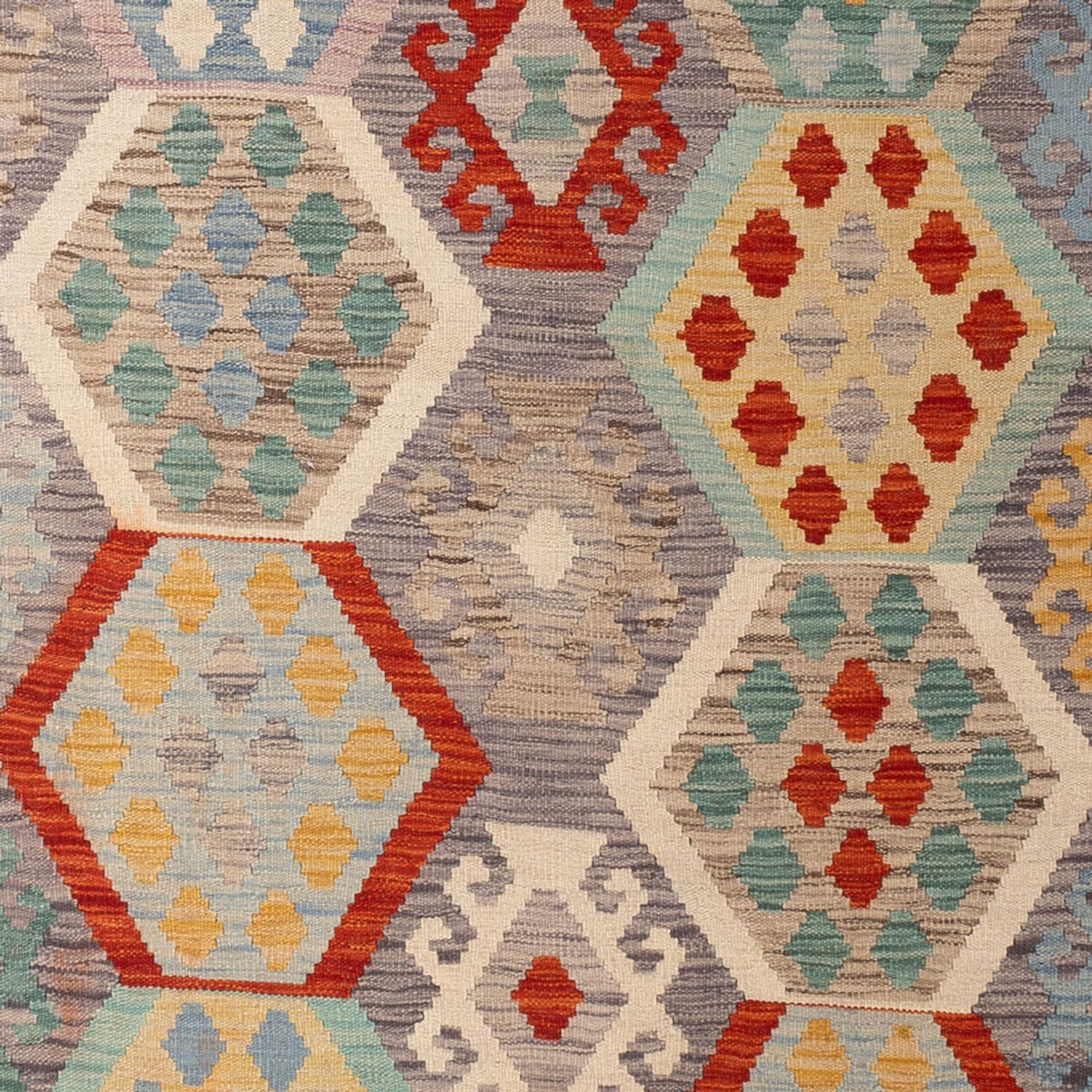 Kelim Carpet - Splash - 301 x 209 cm - flerfärgad