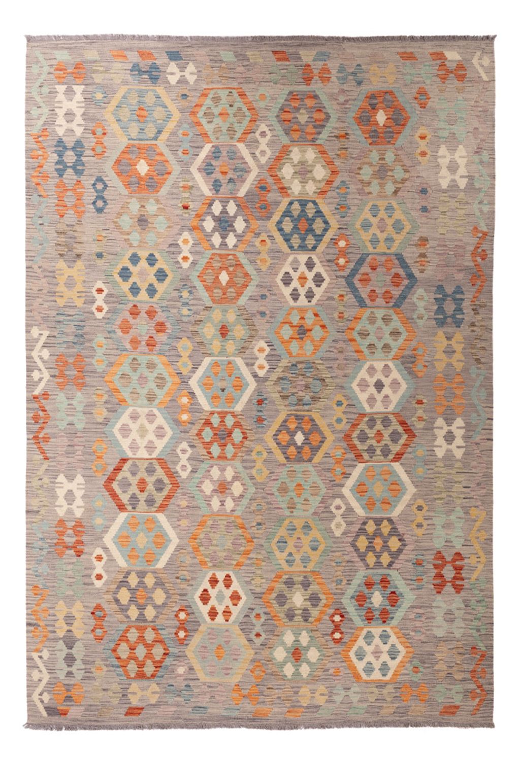 Kelim Carpet - Splash - 300 x 209 cm - flerfärgad