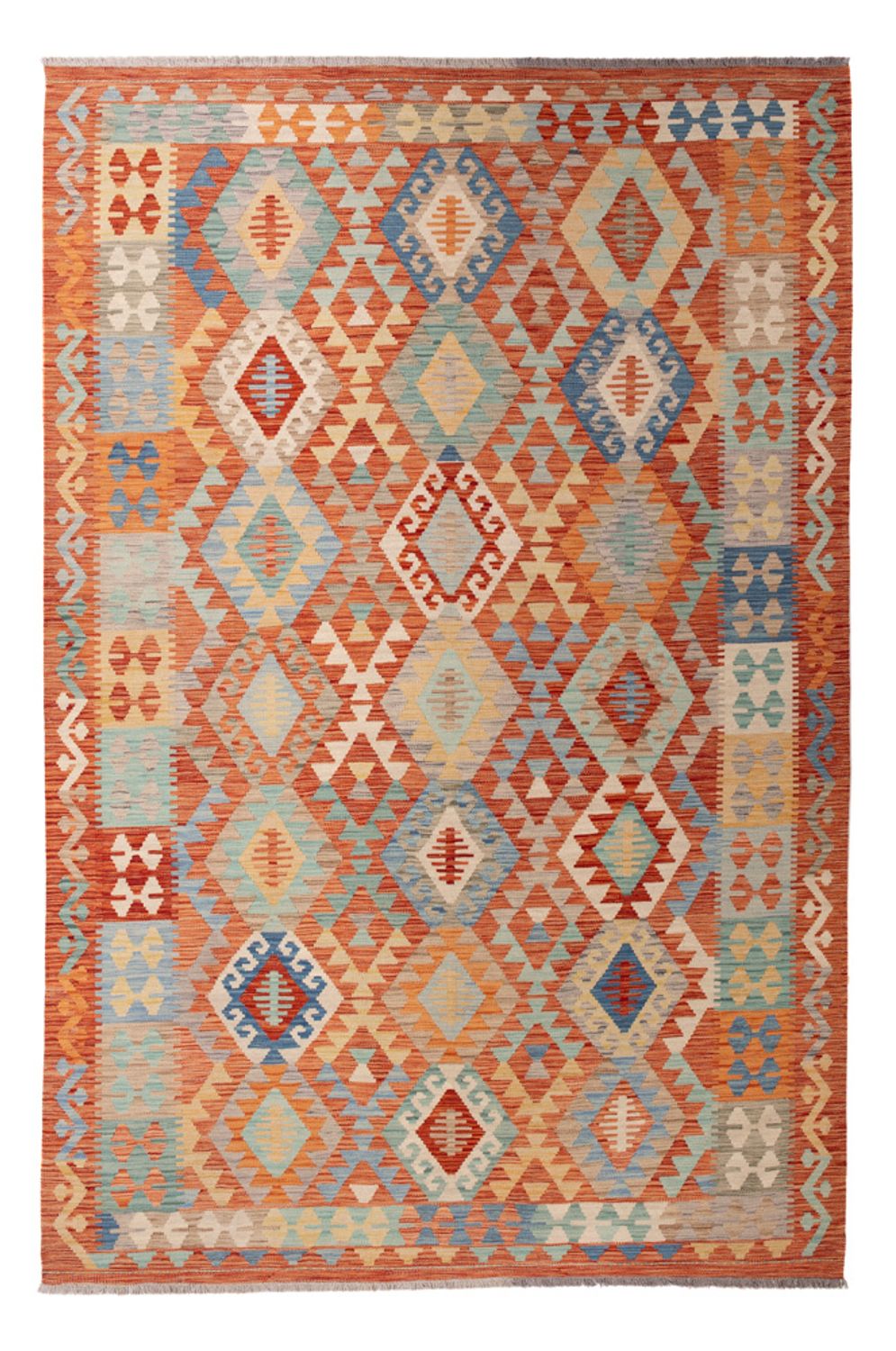Kelim Carpet - Splash - 292 x 198 cm - flerfärgad