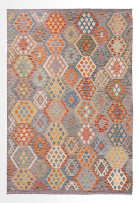 Kelim Carpet - Splash - 296 x 205 cm - flerfärgad