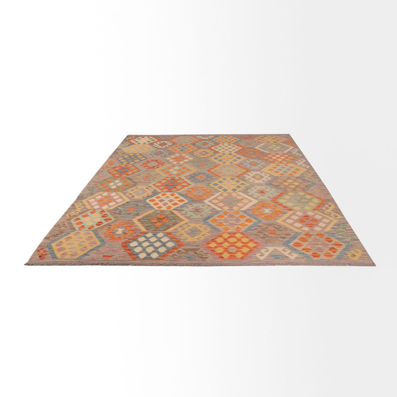 Kelim Carpet - Splash - 296 x 205 cm - flerfärgad