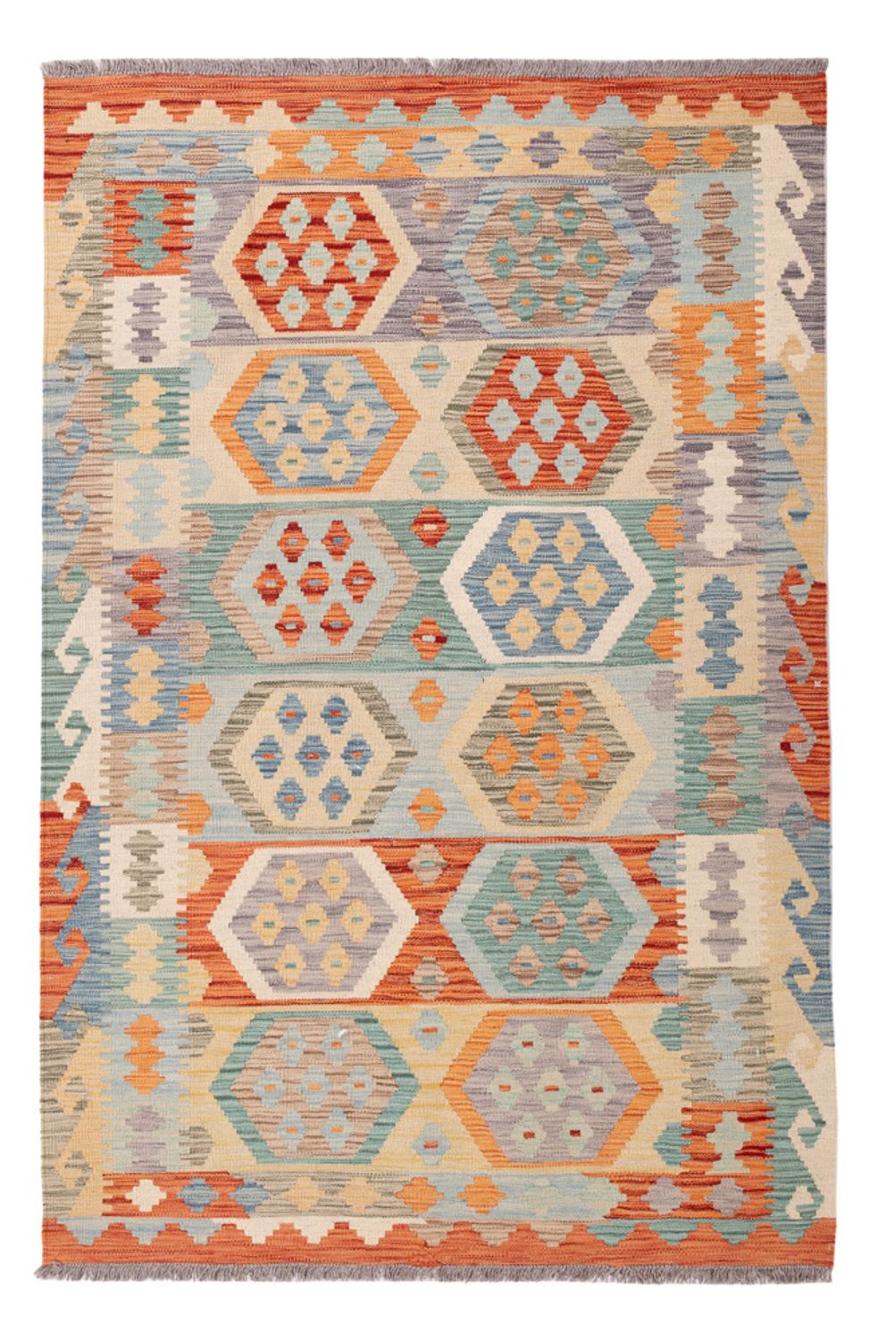 Kelim Carpet - Splash - 187 x 119 cm - flerfärgad