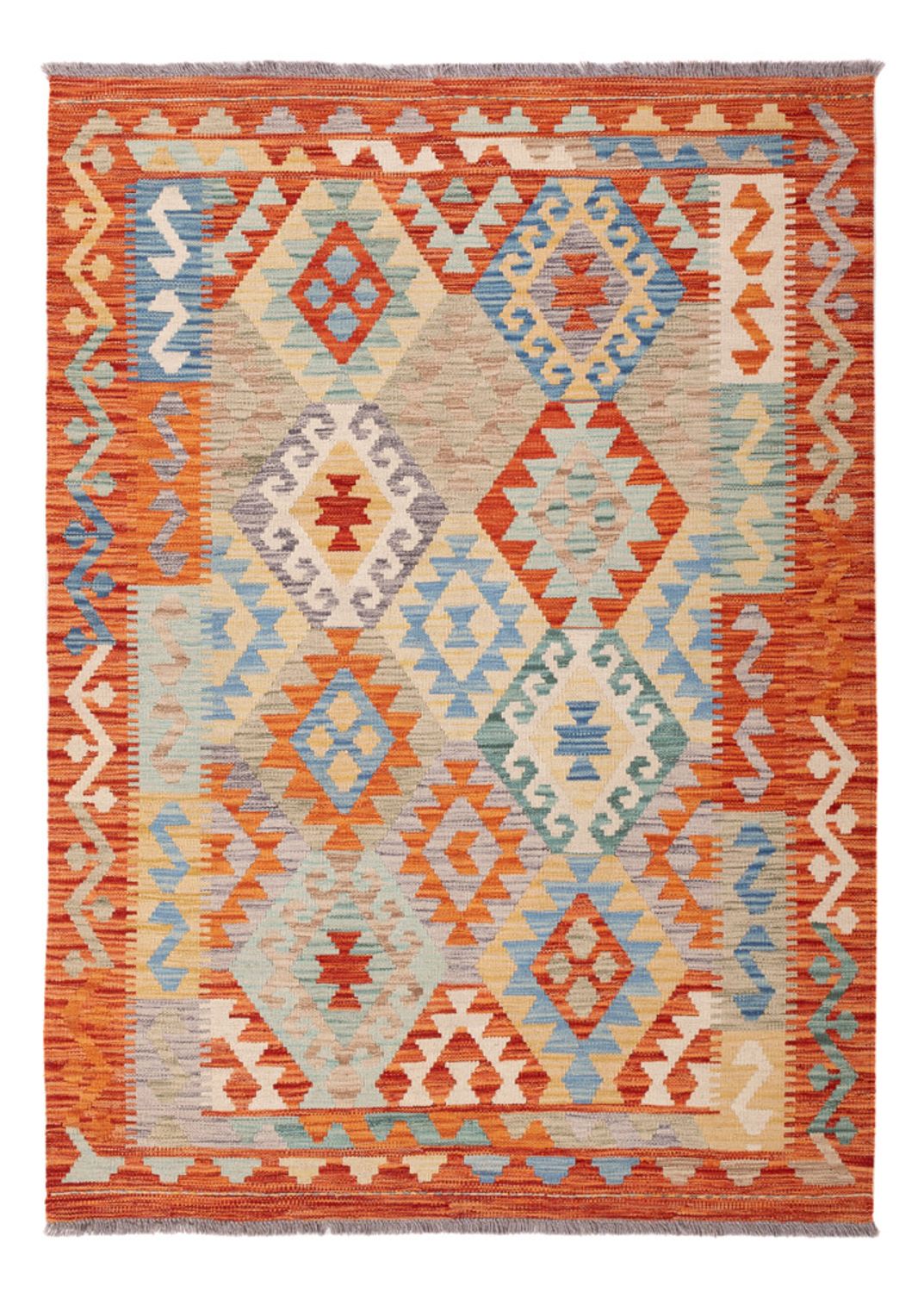 Kelim Carpet - Splash - 170 x 122 cm - flerfärgad