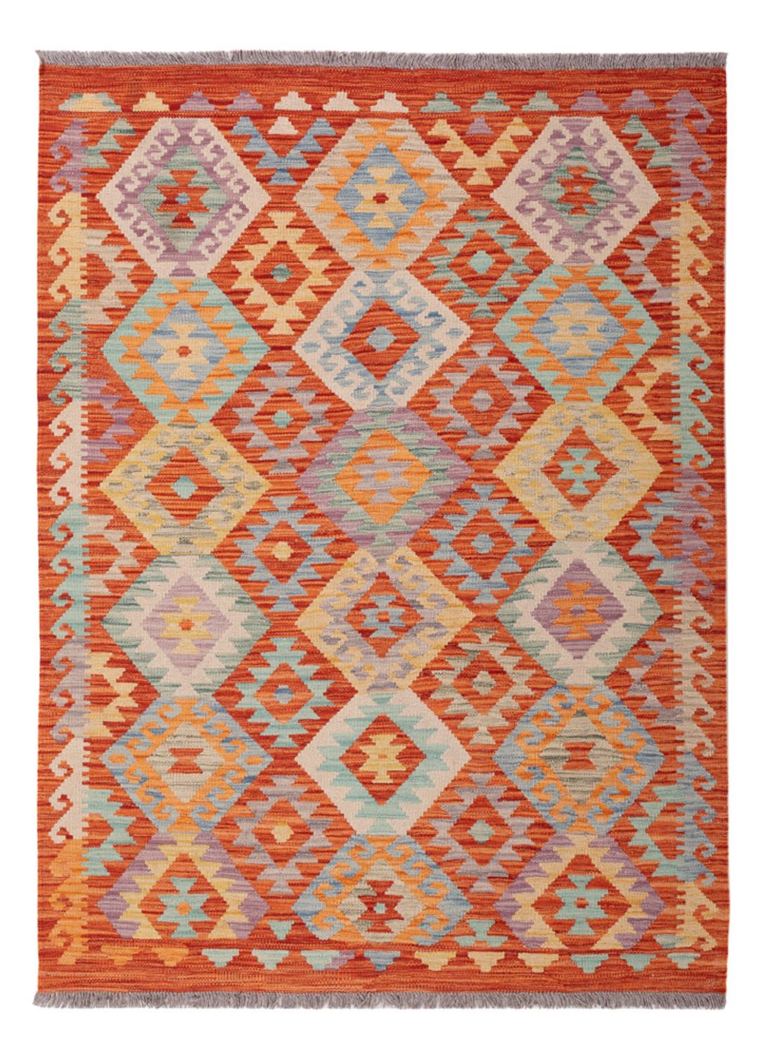 Kelim Carpet - Splash - 169 x 125 cm - flerfärgad