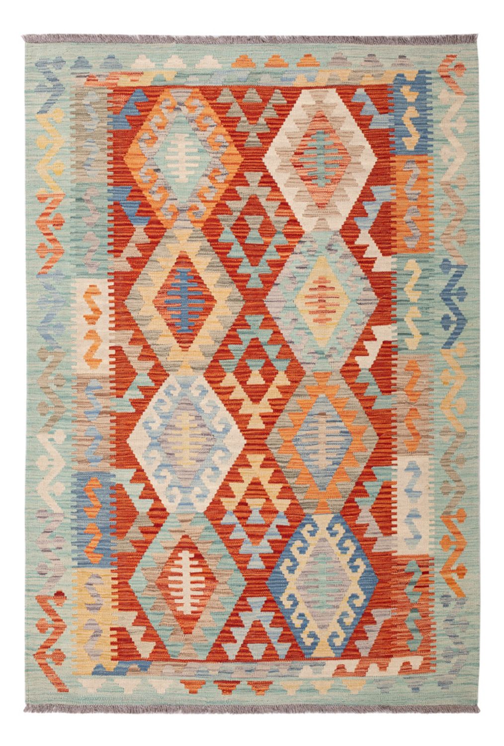 Kelim Carpet - Splash - 183 x 127 cm - flerfärgad