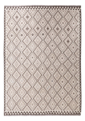Kelim Carpet - Splash - 291 x 208 cm - ljusgrå