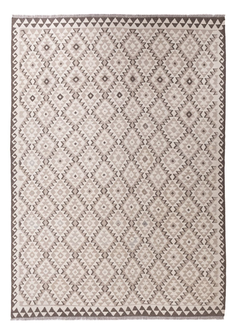 Kelim Carpet - Splash - 291 x 208 cm - ljusgrå