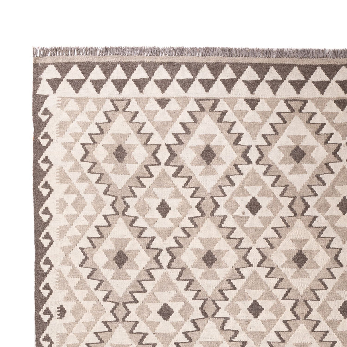 Kelim Carpet - Splash - 290 x 202 cm - ljusgrå