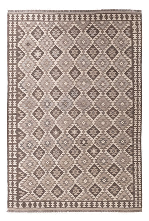 Kelim Carpet - Splash - 293 x 198 cm - ljusgrå