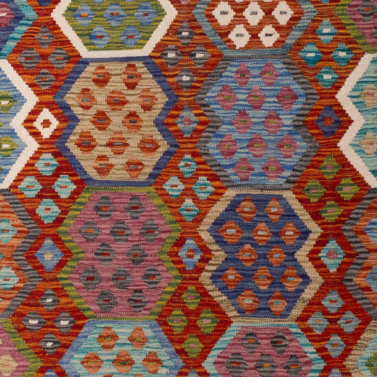 Kelim Carpet - Splash - 292 x 214 cm - flerfärgad