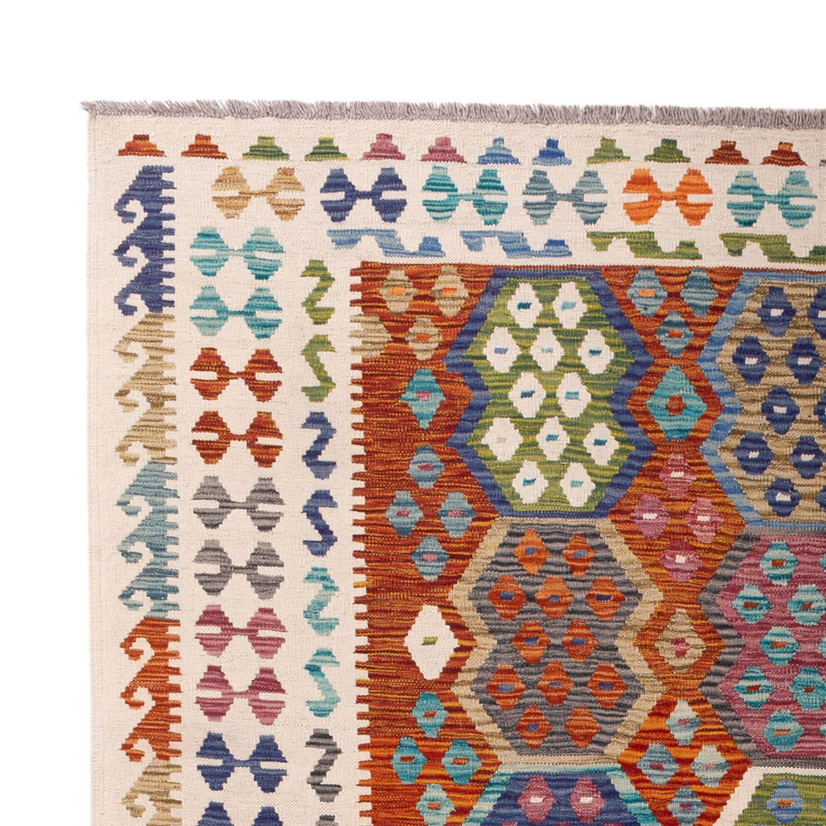 Kelim Carpet - Splash - 292 x 214 cm - flerfärgad