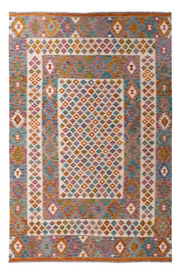 Kelim Carpet - Splash - 301 x 203 cm - flerfärgad