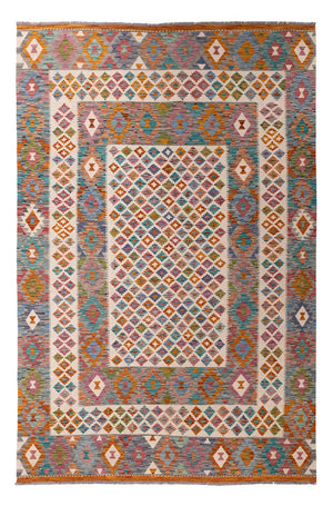 Kelim Carpet - Splash - 301 x 203 cm - flerfärgad