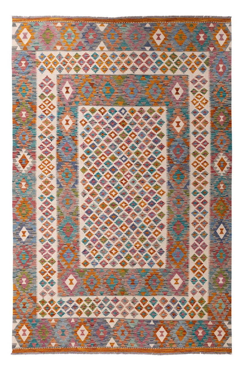 Kelim Carpet - Splash - 301 x 203 cm - flerfärgad