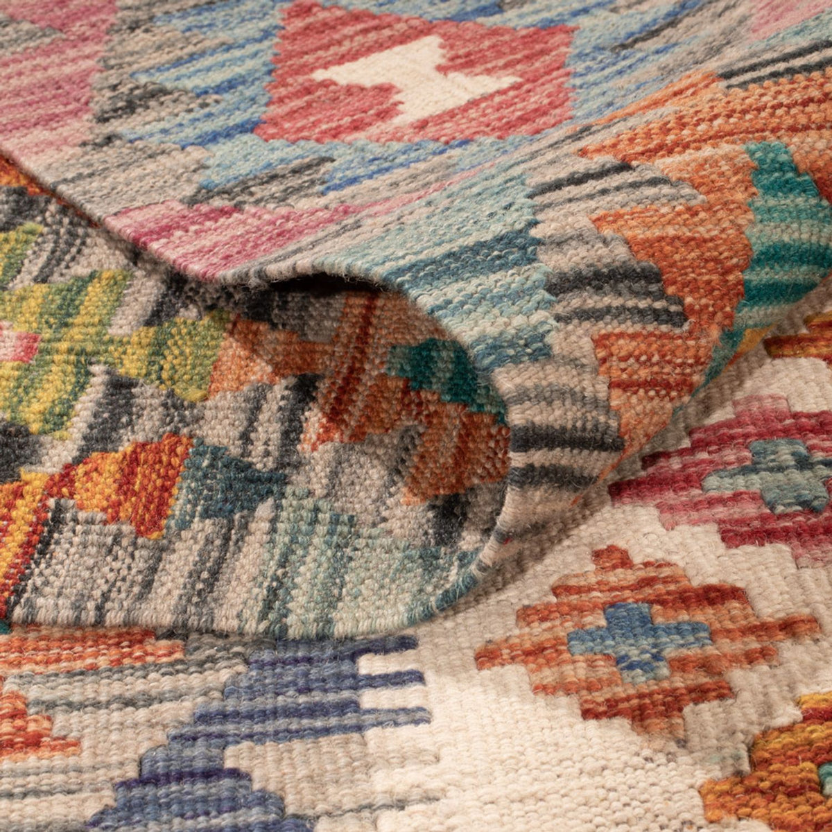 Kelim Carpet - Splash - 301 x 203 cm - flerfärgad