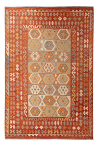 Kelim Carpet - Splash - 298 x 197 cm - flerfärgad