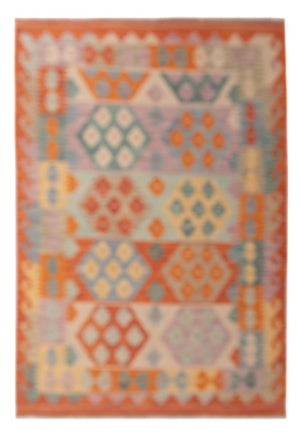 Kelim Carpet - Splash - 182 x 124 cm - flerfärgad