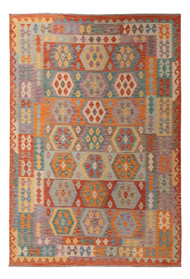 Kelim Carpet - Splash - 294 x 203 cm - flerfärgad
