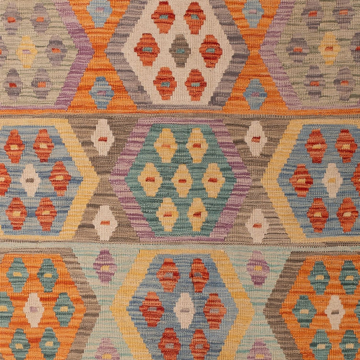 Kelim Carpet - Splash - 294 x 203 cm - flerfärgad