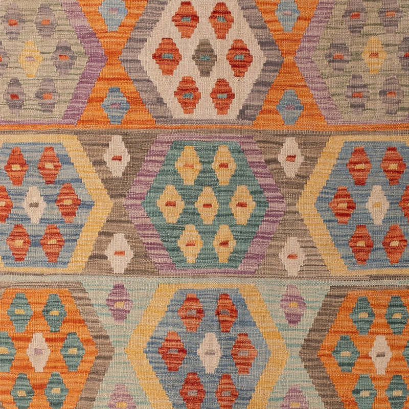 Kelim Carpet - Splash - 294 x 203 cm - flerfärgad