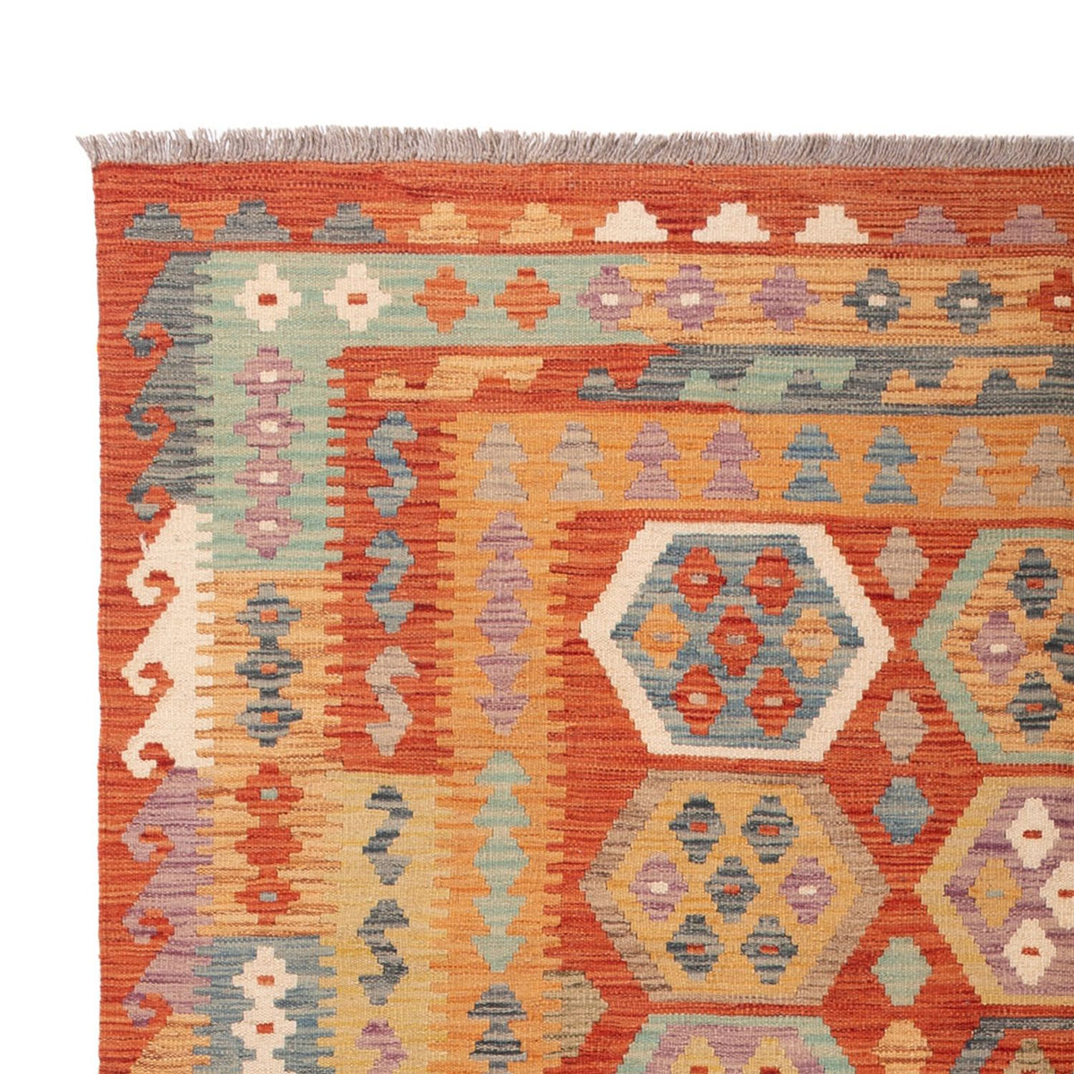 Kelim Carpet - Splash - 295 x 195 cm - flerfärgad