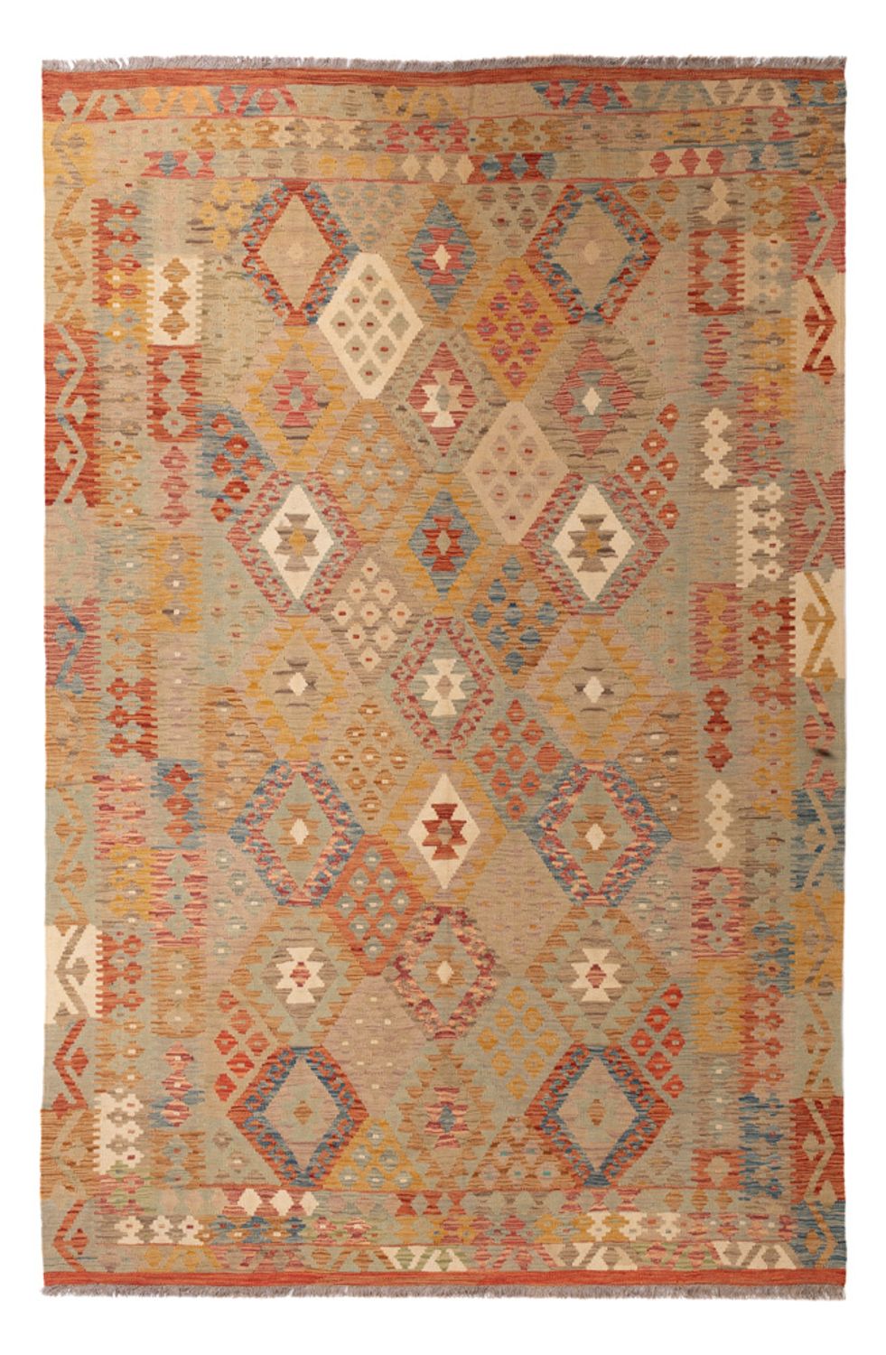 Kelim Carpet - Splash - 301 x 199 cm - flerfärgad