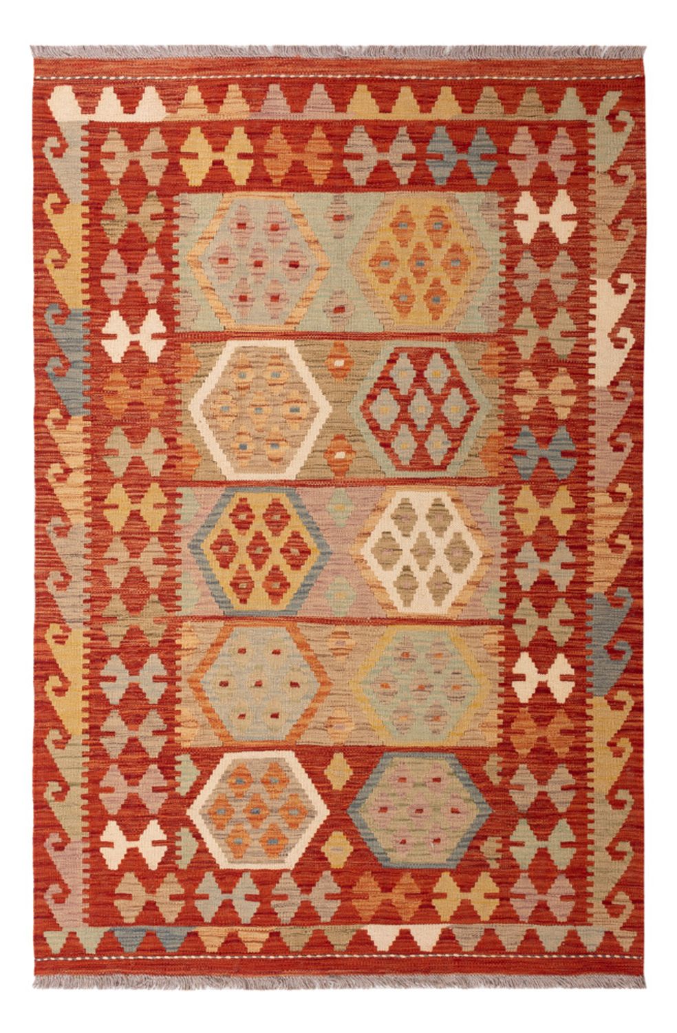 Kelim Carpet - Splash - 185 x 122 cm - flerfärgad