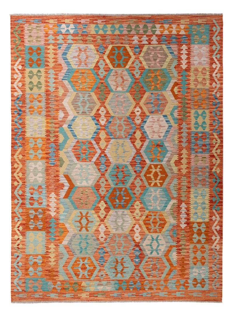 Kelim Carpet - Splash - 294 x 210 cm - flerfärgad
