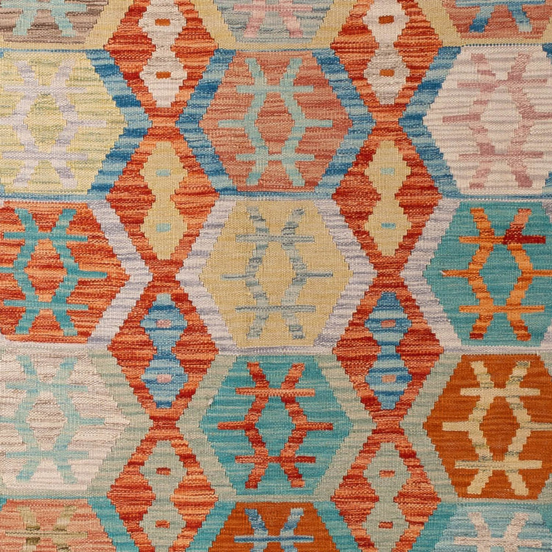 Kelim Carpet - Splash - 294 x 210 cm - flerfärgad