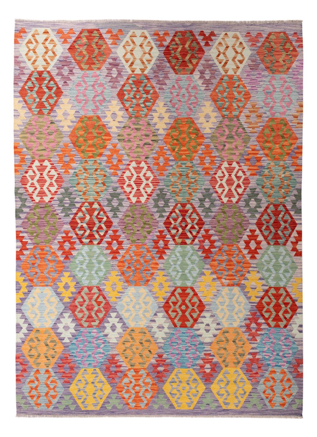 Kelim Carpet - Splash - 290 x 214 cm - flerfärgad