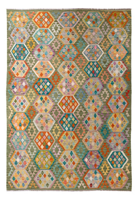 Kelim Carpet - Splash - 299 x 200 cm - flerfärgad
