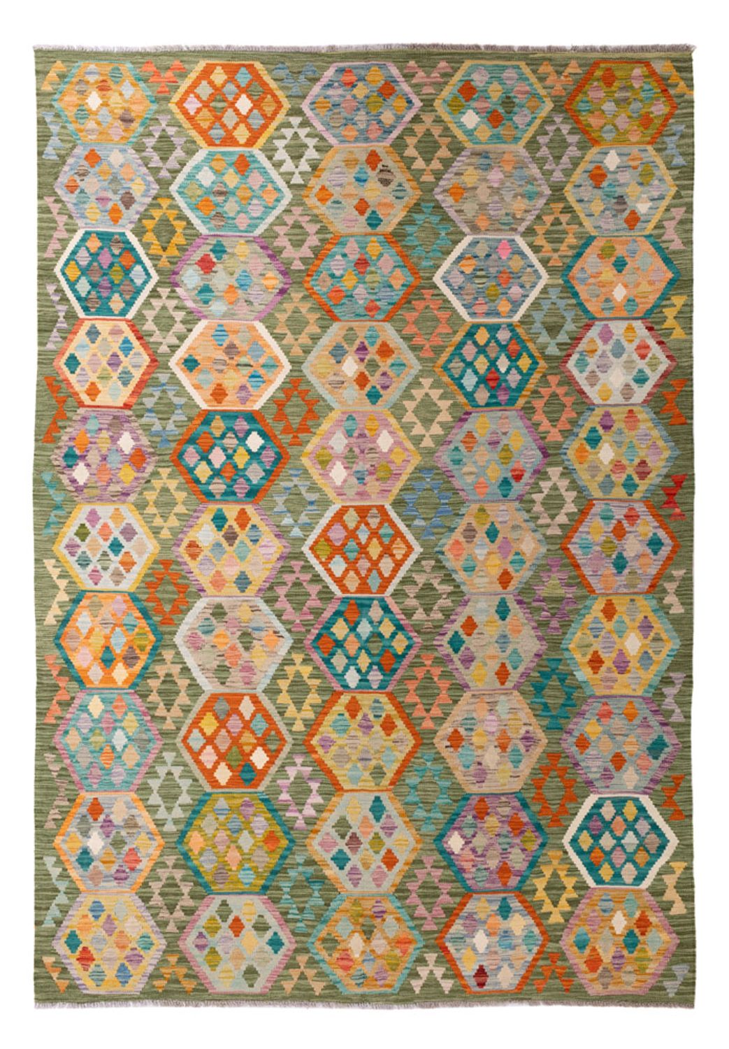 Kelim Carpet - Splash - 299 x 200 cm - flerfärgad