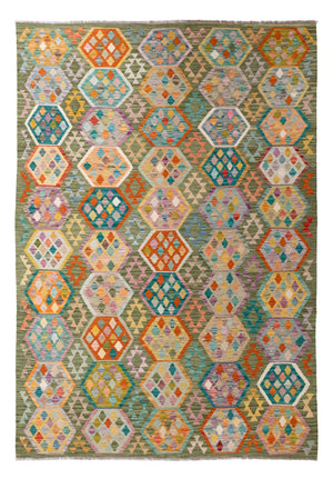 Kelim Carpet - Splash - 299 x 200 cm - flerfärgad